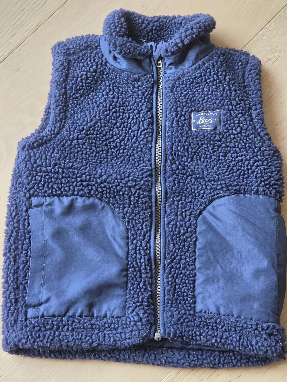 G.H. Bass & Co. Toddler Navy Blue Sherpa Fleece Vest 3T